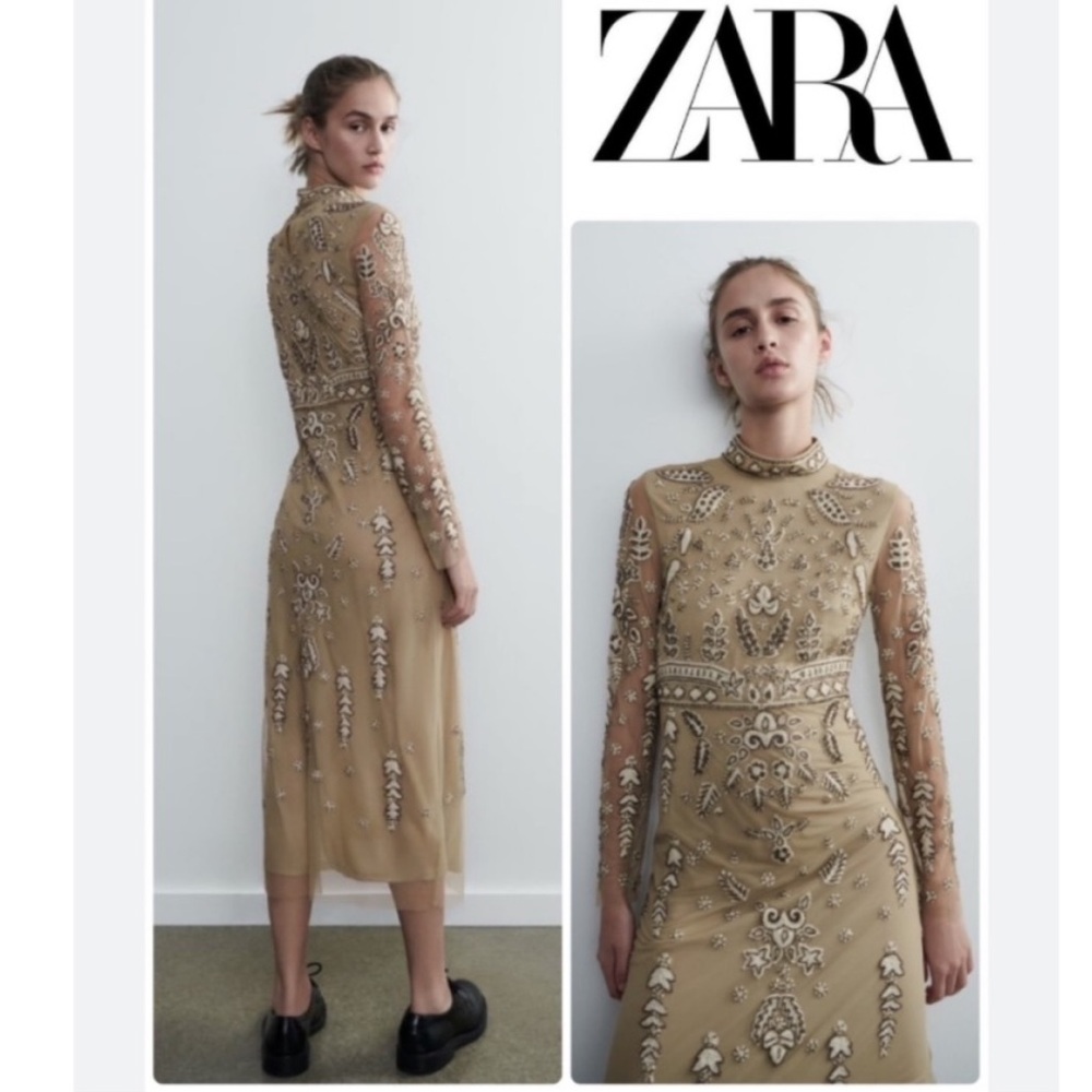 Zara beaded knit dress